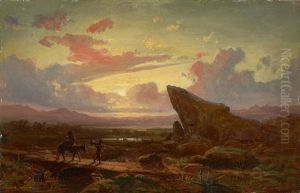Sunset Over The Campagna Di Verona by Carl Robert Kummer
