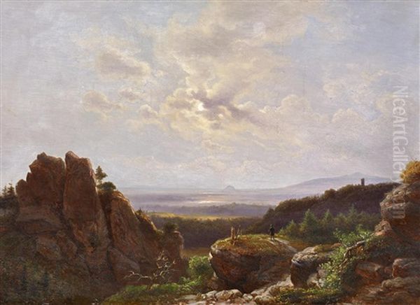 Sonnenuntergang Im Elbsandsteingebirge - view 1