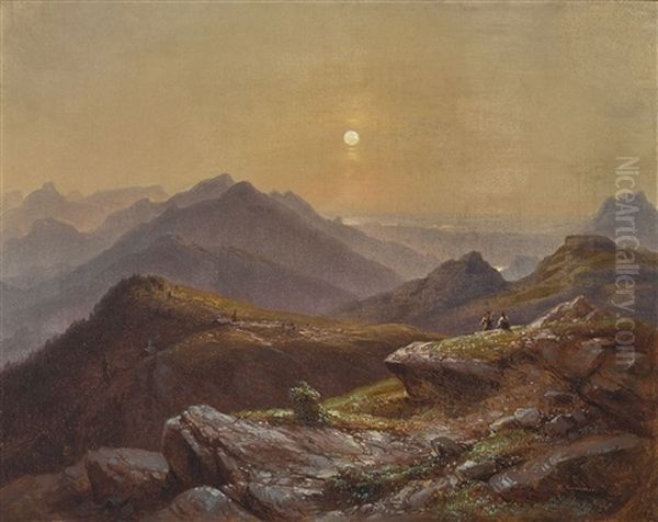 Hochgebirgslandschaft Im Abendlicht - view 1