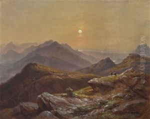 Hochgebirgslandschaft Im Abendlicht