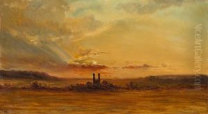 Das Kloster Metten Bei Untergehender Sonne