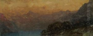 Abendstimmung In Den Bergen by Carl Robert Kummer