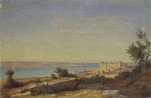 Schloss An Einer Meeresbucht (schloss Miramar Bei Triest?) by Carl Robert Kummer