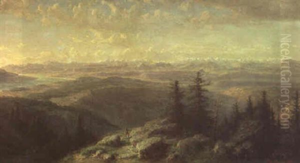 Blick Uber Die Gipfel Einer Berglandschaft - view 1