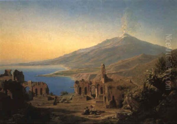 Teatro Greco, Taormina, With Etna Beyond - view 1