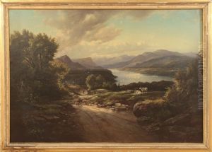 Hudson River Scene by Julius Herman Kummer