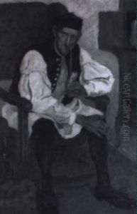 Alter Mann Im Lehnstuhl by Mathilde Kummer-Kroell