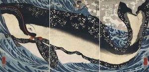 Miyamoto No Musashi Attacking The Giant Whale (triptych)