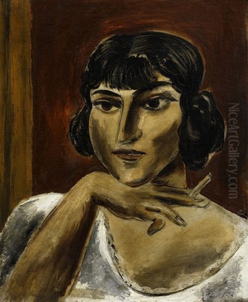 Woman Smoking - view 1