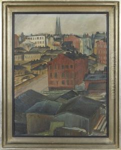 Street View From Fredrikinkatu by Vaino Kunnas