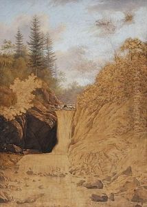 Wasserfall Bei Geroldsau Unweit Baden by Karl Kuntz