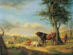 Landschaft Mit Dem Neuen Schloss In Baden-baden