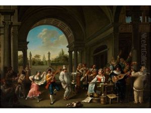 Karnevalsfest In Einer Villa by Thaddeus Kuntze-Konicz