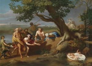 Die Auffindung Von Romulus Und Remus by Thaddeus Kuntze-Konicz