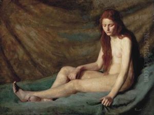 An Auburn Haired Maiden by Caesar Kunwald