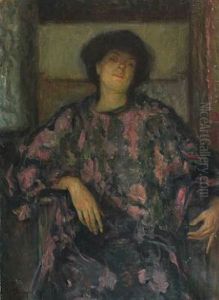 Impression Dameportraet by Caesar Kunwald