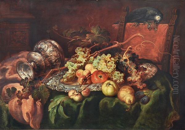 Table Still Life With Parrot - view 1