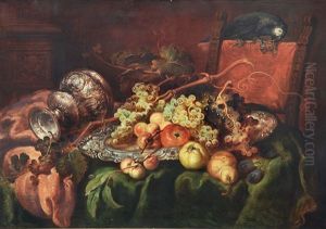 Table Still Life With Parrot by Adam Kunz