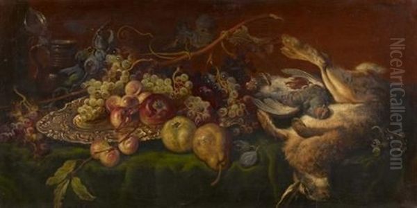Groses Stillleben Mit Obst Und Erlegtem Hasen - view 1