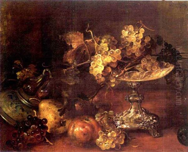 Stilleben Mit Weintrauben, Granatapfel - view 1
