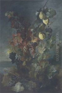 Stillleben Mit Trauben Und Quitten