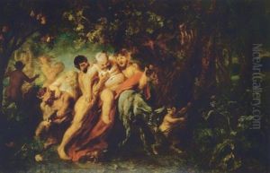 Bacchantische Szene by Ludwig Adam Kunz