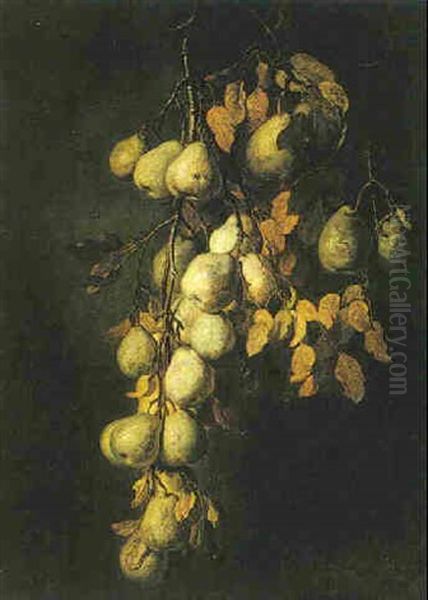 A Still Life With Pears On A Branch - view 1