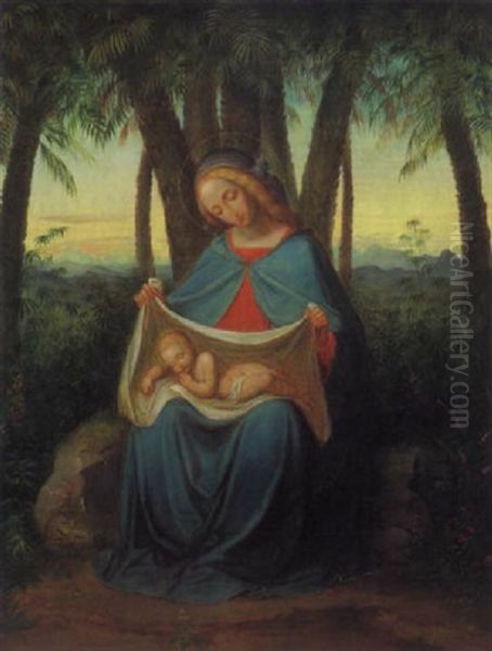 Landschaft Mit Maria Und Dem Schlafenden Jesuskind - view 1