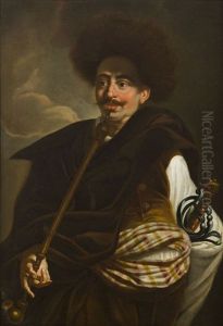 Portrait Of Man In Polish Costume by Johann (Jan) Kupetzki