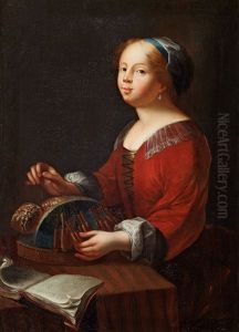 Bildnis Einer Jungen Spitzenklopplerin by Johann (Jan) Kupetzki