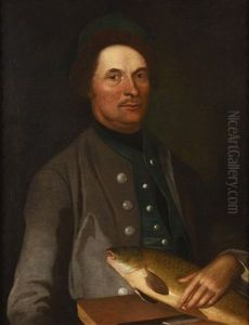 Portrait Of Painter Jorg Durenfurth With A Carp Portrait Of Painter Jorg Durenfurth With A Carp