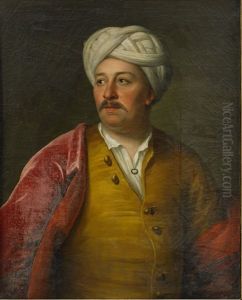 Man Med Turban by Johann (Jan) Kupetzki