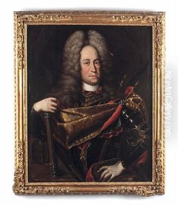 Kaiser Karl Vi., Romischdeutscher Kaiser (1711 - 1740) Mit Zepter Und Reichskrone Sowie Dem Orden Vom Goldenen Vlies by Johann (Jan) Kupetzki
