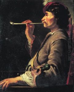 Portrait D'un Fumeur by Johann (Jan) Kupetzki