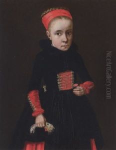 Portrait Of A Young Girl Holding A Flower