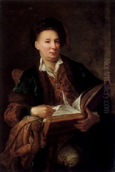 Portrait Of A Gentleman, Seated, Holding A Musical Score - view 1