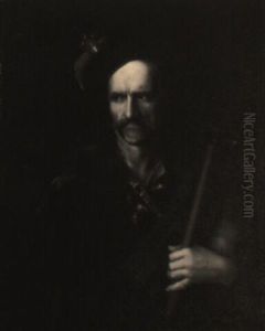 Portrait Of A Hussar, Half-length, Wearing A Fur-lined Cloak And Cap
