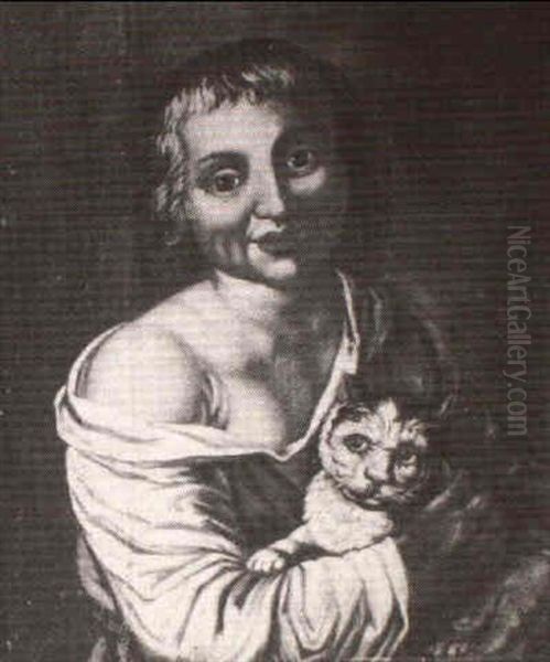 Young Boy And Cat - view 1