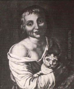 Young Boy And Cat by Johann (Jan) Kupetzki