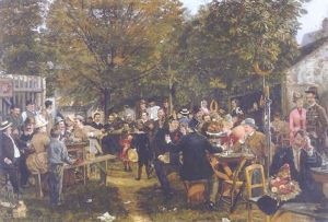 Im Biergarten by Johann Michael Kupfer