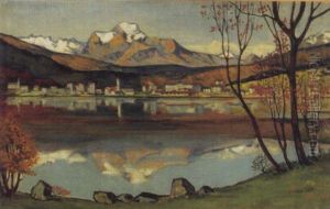 Herbstliche Anscht Von St. Moritz Bad by Walter Kupfer