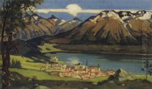 Ansicht Von St. Moritz Dorf by Walter Kupfer