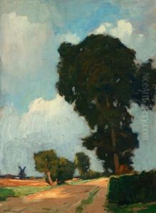 Landschaft Mit Muhle by Herbert Kuron
