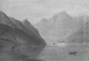 Norwegischer Fjord Mit Der Hohenzollernyacht by Albrecht Kurz