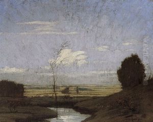 Herbstliche Landschaft Mit Kleinem Tumpel by Julius Kurz