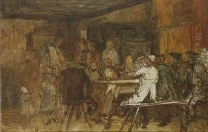 Der Fremde Gast (study) by Eduard Kurzbauer
