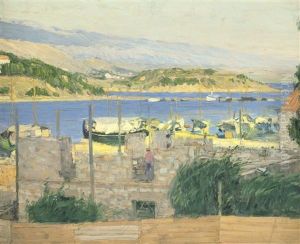 Ships Along The Adriatic Coast by Max Kurzweil