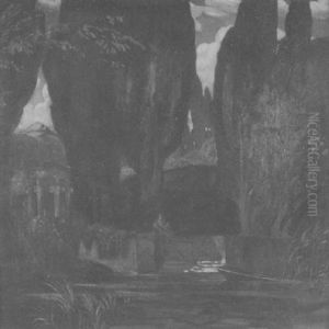 Die Toteninsel Nach Einem Motiv Von Arnold Bocklin by Max Kuschel