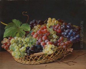 A Basket With Grapes by Ferdinand Kuess
