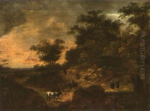 Landschaft Mit Hirten by Johann Kaspar Kuster